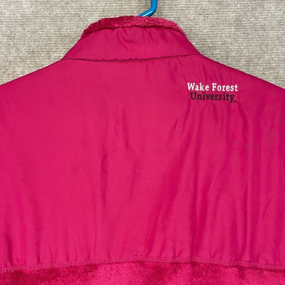 Wake Forest Deacs Fleece Sweater Jacket Women's 2XL Pink Champion Full Zip Mock - Picture 14 of 15